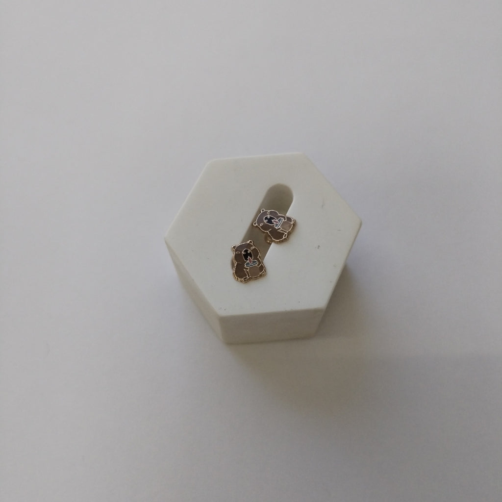 BROQUELES BROQUEL FIG CAPIBARA 14K 0.2657 GR (NUEVO)