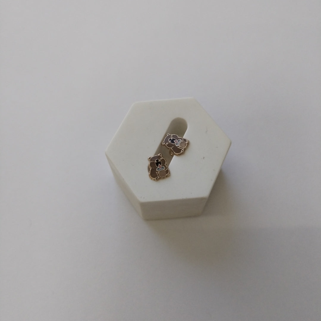 BROQUELES BROQUEL FIG CAPIBARA 14K 0.2657 GR (NUEVO)
