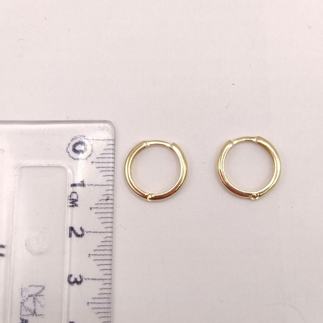 ARETES HUGGIES LISAS 14K 1.5 GR (NUEVO)