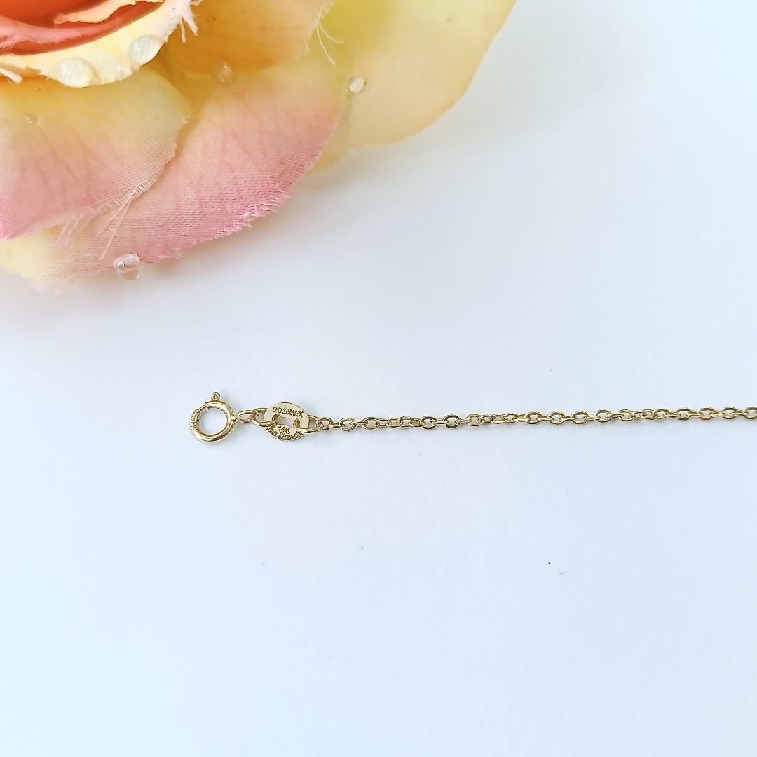 PULSERA TEJIDO ESP CON TREBOL 14K 18 CM 1.6 GR (NUEVO)