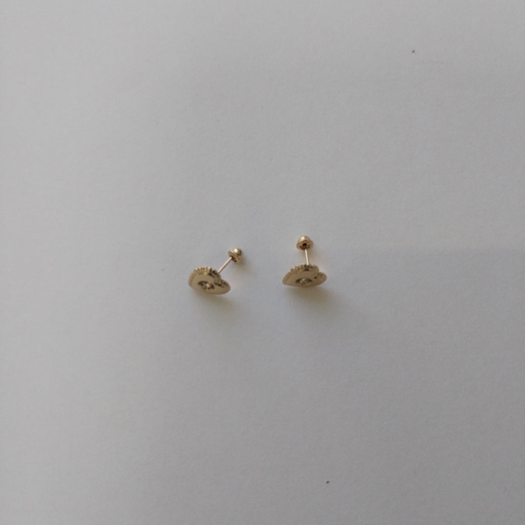 BROQUELES BROQUEL FIG CORAZON C CIRCONIA 14K 0.2614 GR (NUEVO)