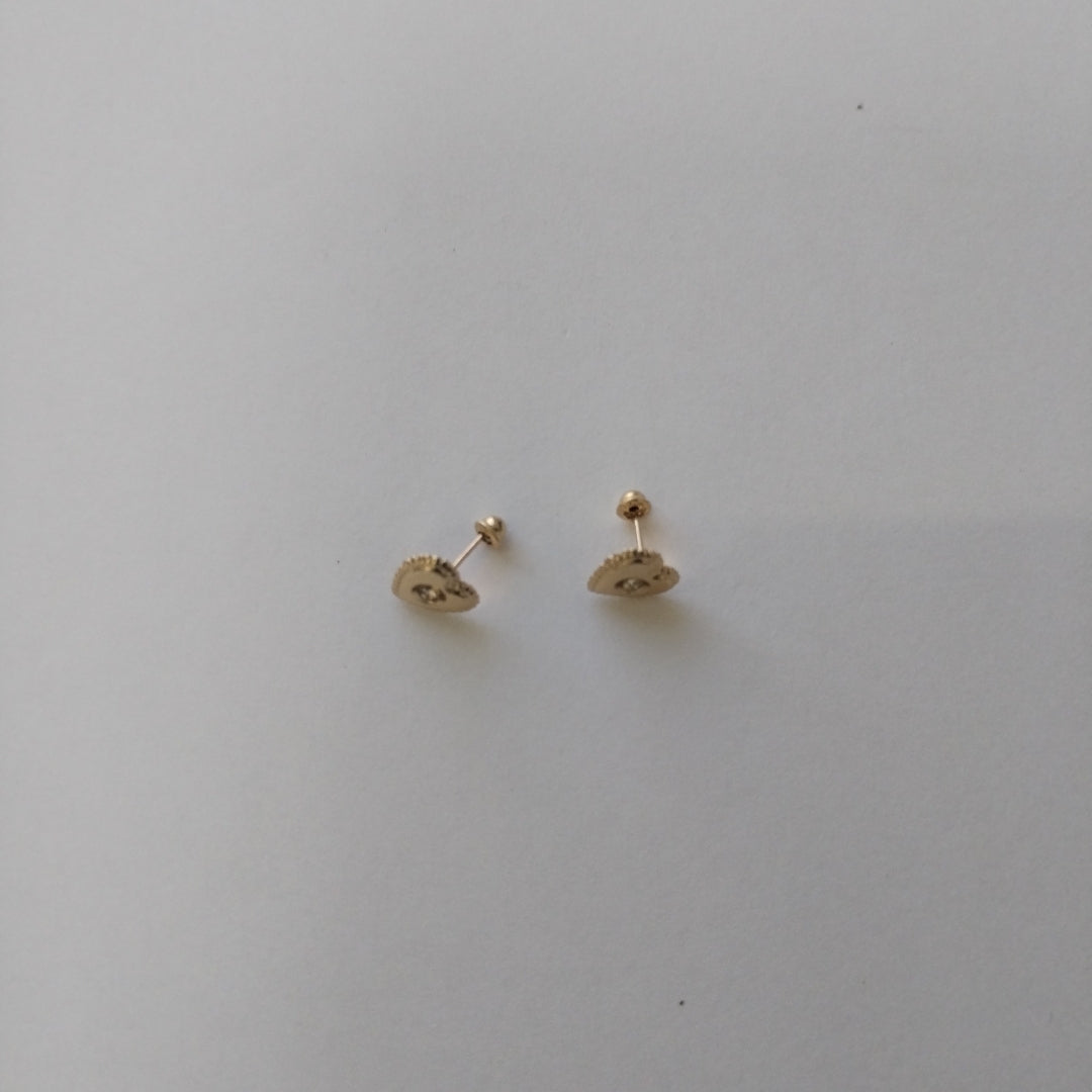 BROQUELES BROQUEL FIG CORAZON C CIRCONIA 14K 0.2614 GR (NUEVO)