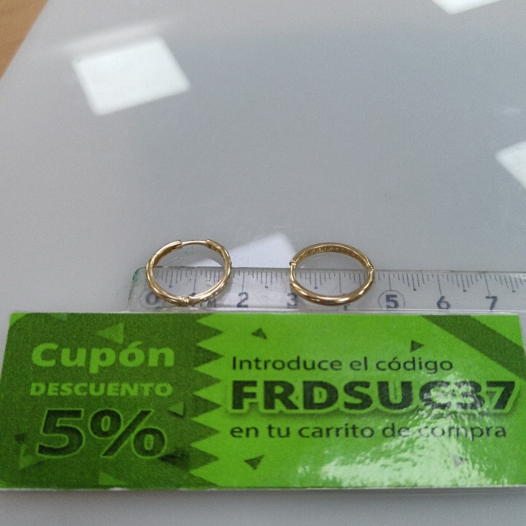 ARETES ARRACADAS C CIRCONIAS 14K 2 GR (NUEVO)