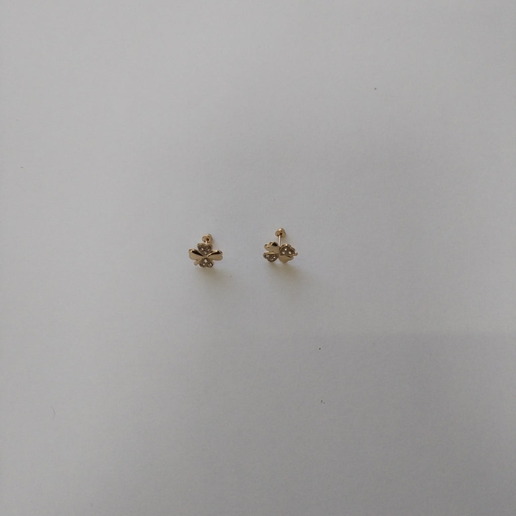 BROQUELES BROQUEL FIG TREBOL 14K 0.2851 GR (NUEVO)