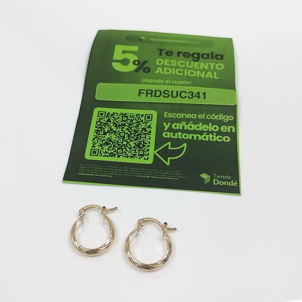 ARETES ARRACADA ASTRIADA 14K 1.7 GR (NUEVO)