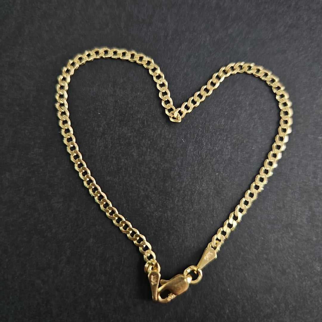 PULSERA BARBADA 14K 18 CM 2 GR (NUEVO)