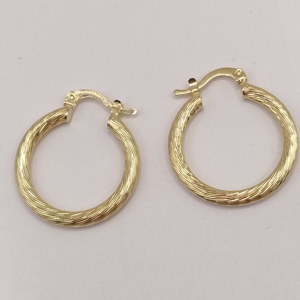 ARETES TEJIDO ARRACADAS ASTRIADAS 14K 2.8 GR (NUEVO)