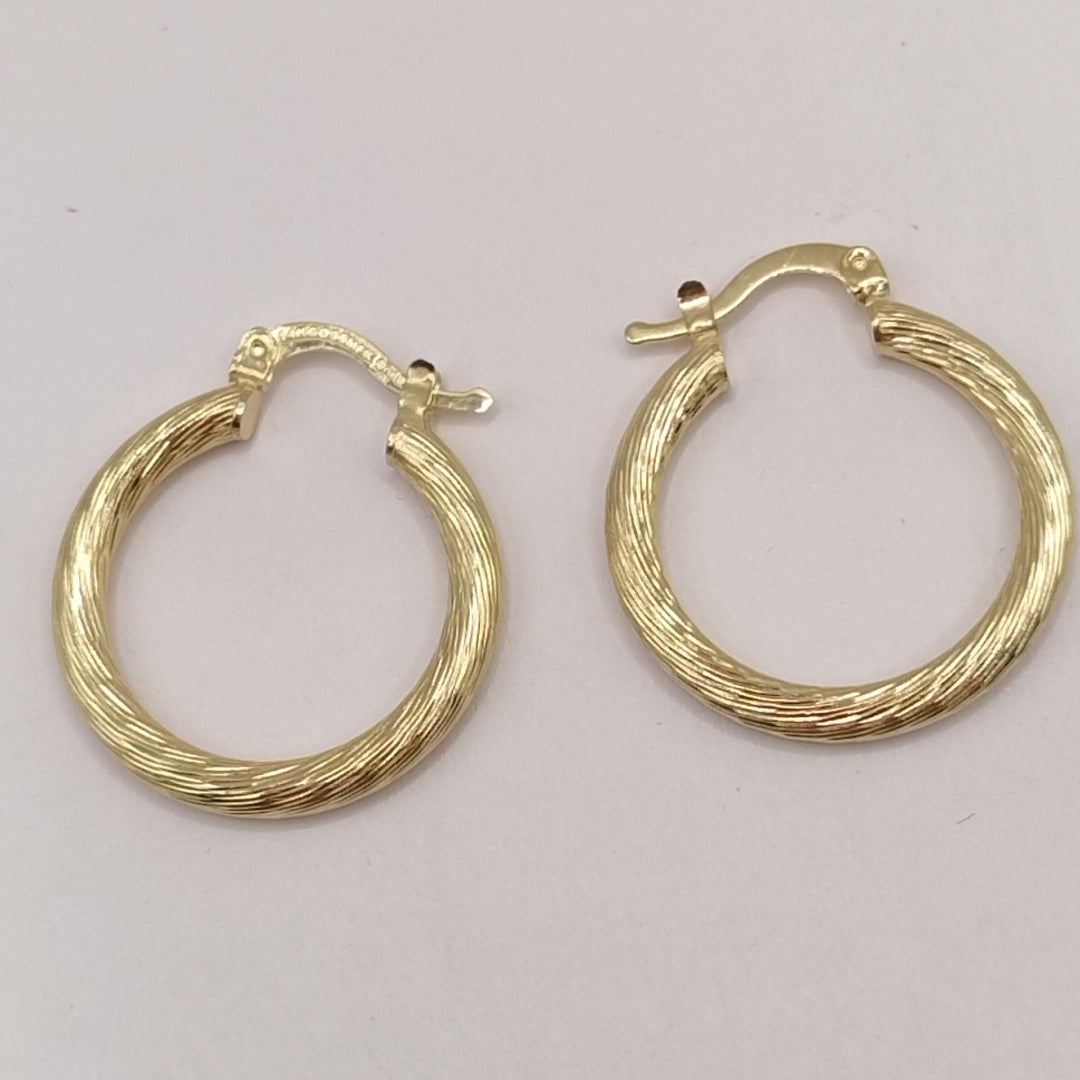 ARETES TEJIDO ARRACADAS ASTRIADAS 14K 2.8 GR (NUEVO)