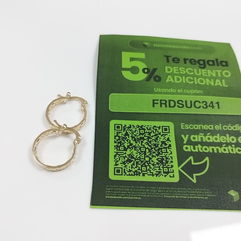 ARETES ARRACADAS FIG GRECAS 14K 1.8 GR (NUEVO)
