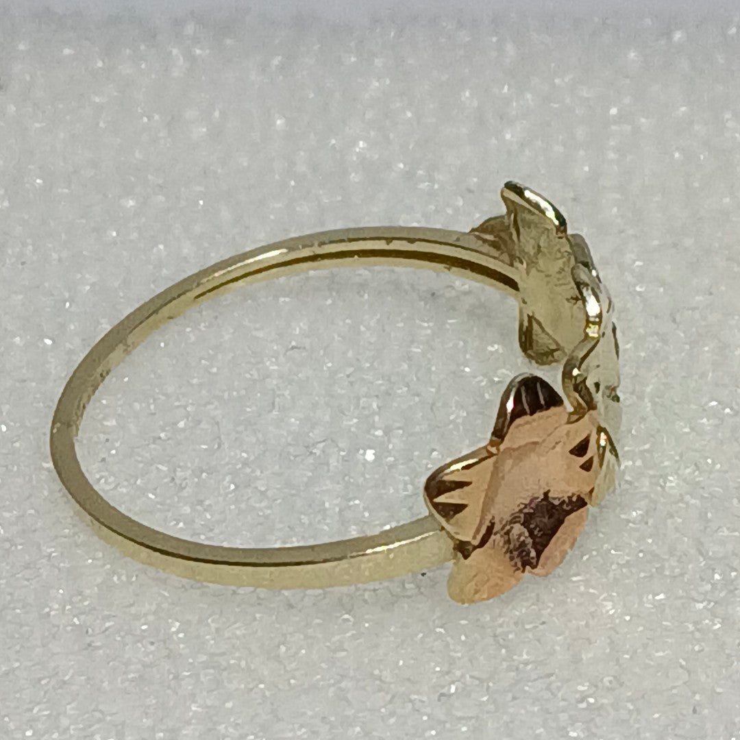ANILLOS ANILLITO FIG FLORES 10K TALLA 7 1.2 GR (NUEVO)