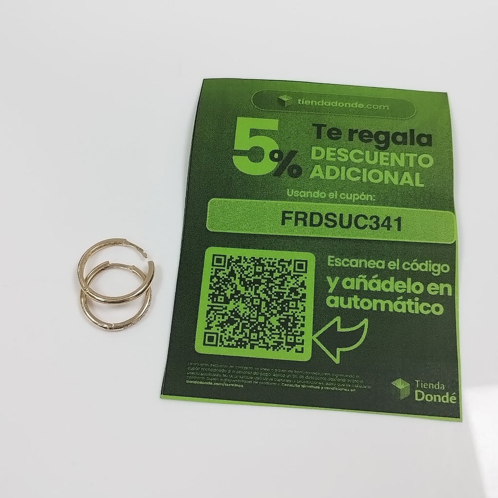 ARETES ARRACADAS C CIRCONIAS 14K 2.1 GR (NUEVO)
