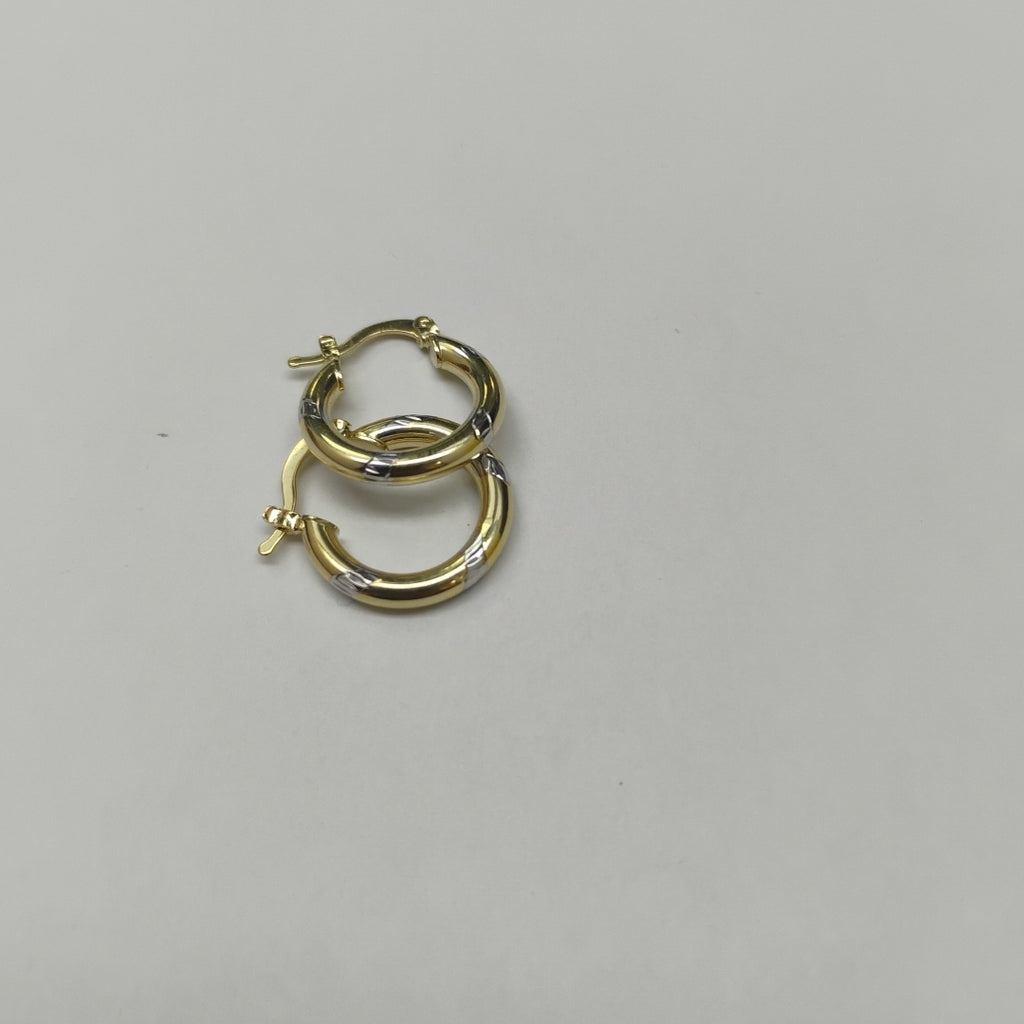 ARETES ARRACADAS COMBINADAS 14K 1.6 GR (NUEVO)
