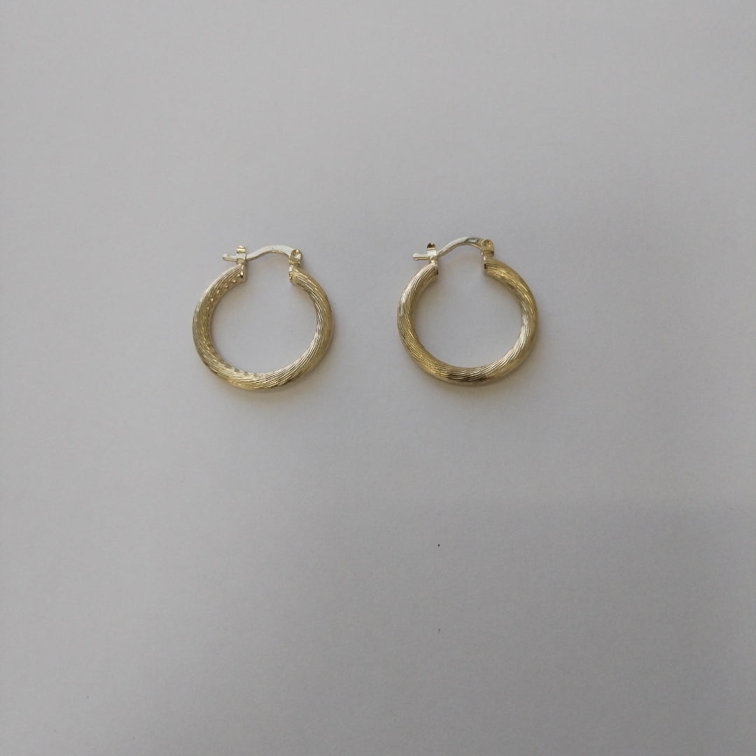 ARETES TEJIDO ARRACADAS ASTRIADAS 14K 2.8 GR (NUEVO)