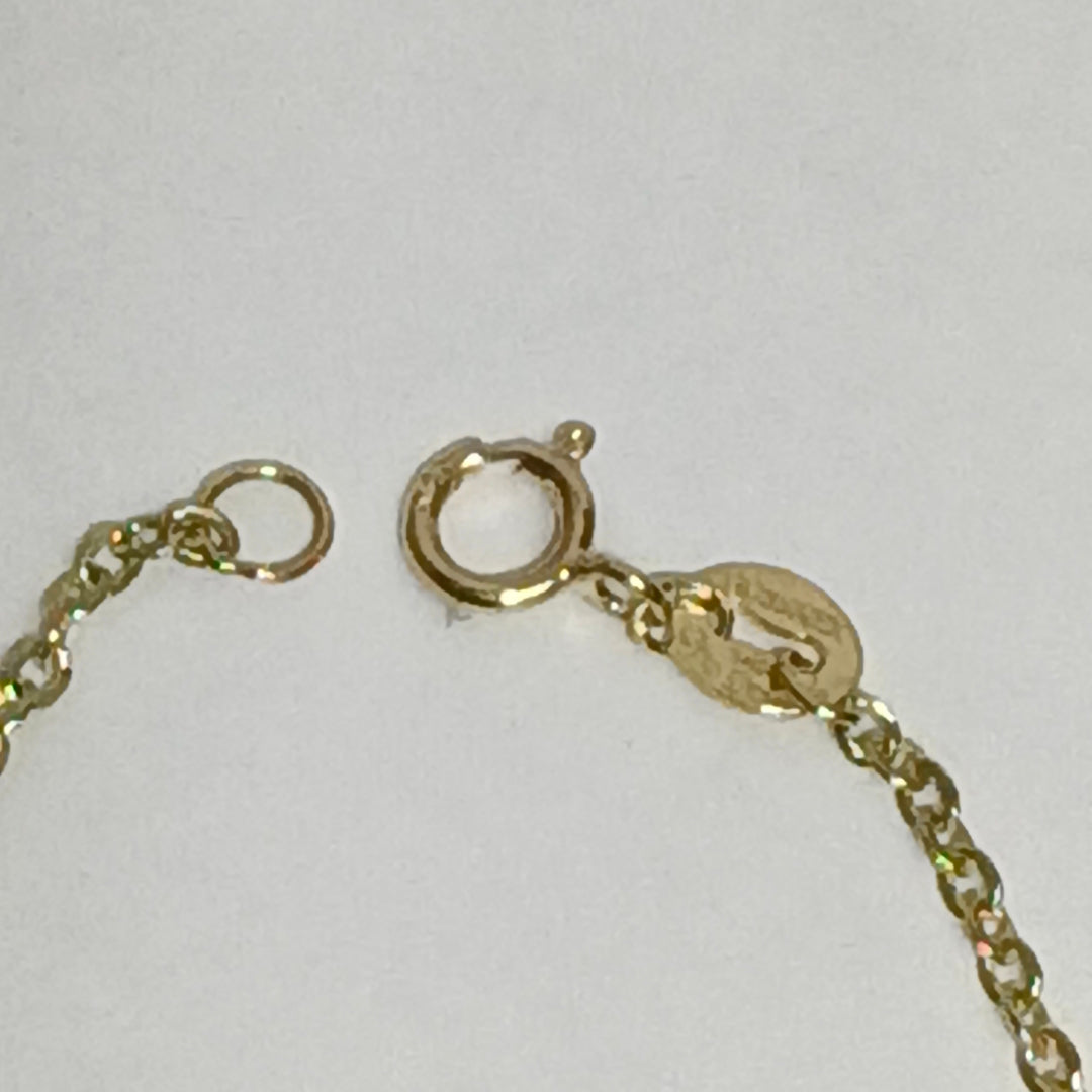 PULSERA ESPECIAL CON MARIPOSAS 14K 18 CM 2.1 GR (NUEVO)