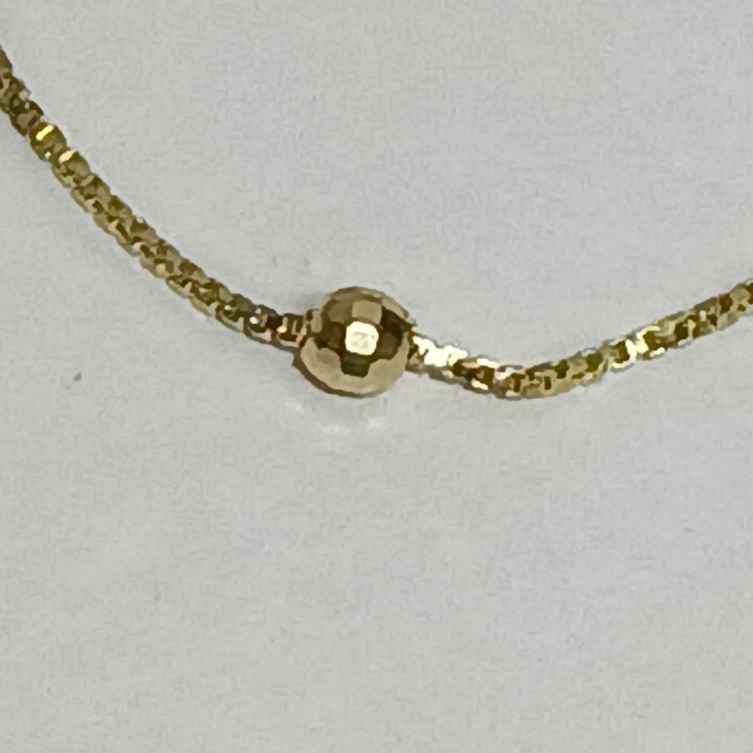 PULSERA ESPECIAL CON BOLITAS 14K 18 CM 1.4 GR (NUEVO)
