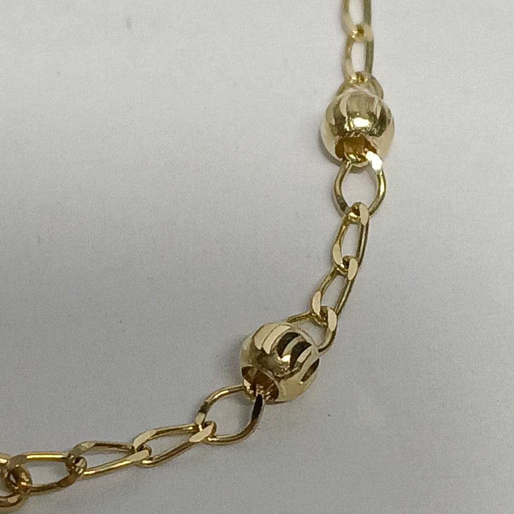 PULSERA ESPECIAL CON ESTRELLA Y CIRCONIAS 14K 18 CM 1.5 GR (NUEVO)