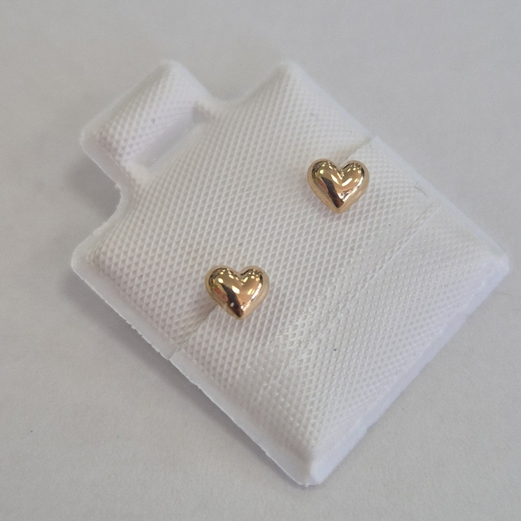 BROQUELES BROQUEL FIG CORAZON LISO 14K 0.1987 GR (NUEVO)
