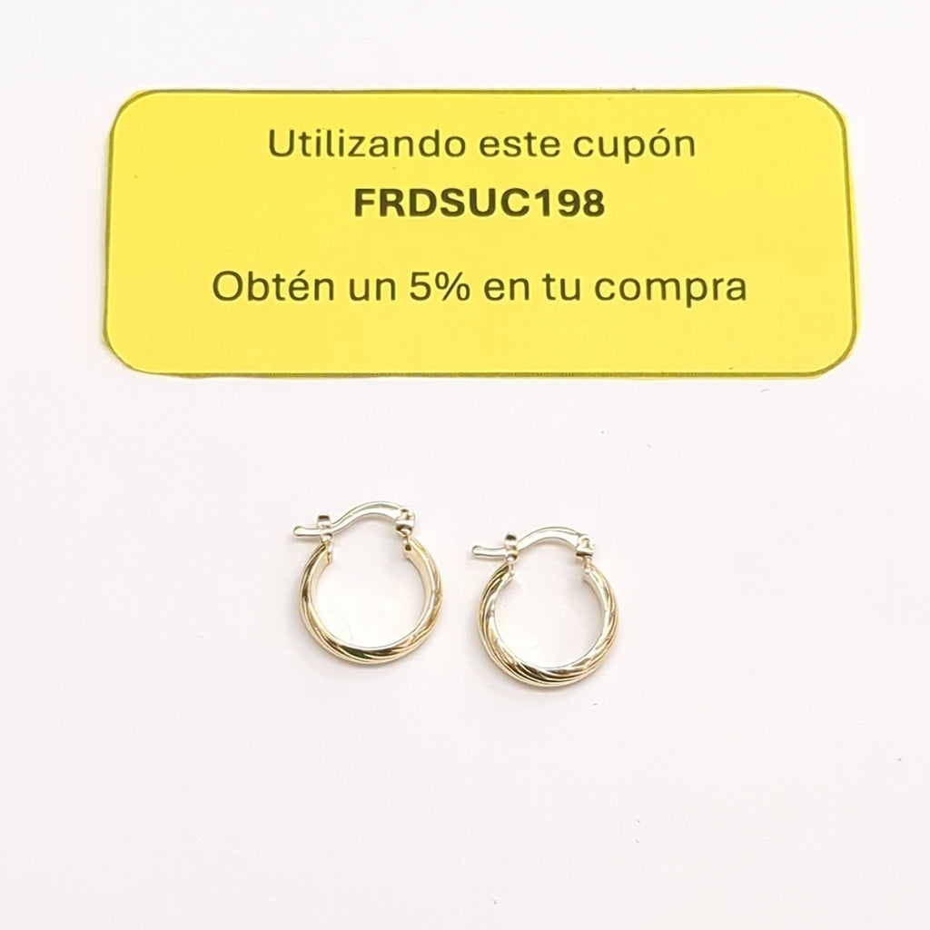 ARETES ARRACADA ASTRIADA 14K 1.6 GR (NUEVO)