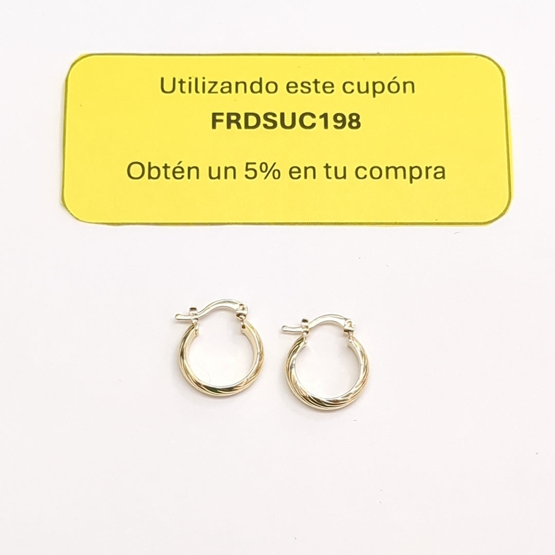 ARETES ARRACADA ASTRIADA 14K 1.6 GR (NUEVO)