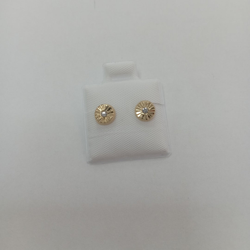 BROQUELES BROQUEL FIG BOTON C CIRCONIA 14K 0.2916 GR (NUEVO)