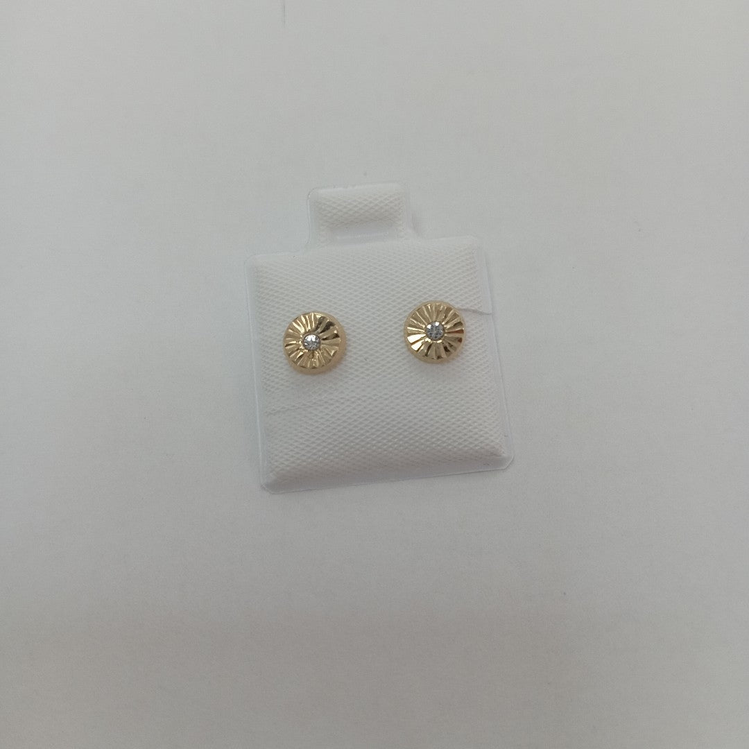 BROQUELES BROQUEL FIG BOTON C CIRCONIA 14K 0.2916 GR (NUEVO)