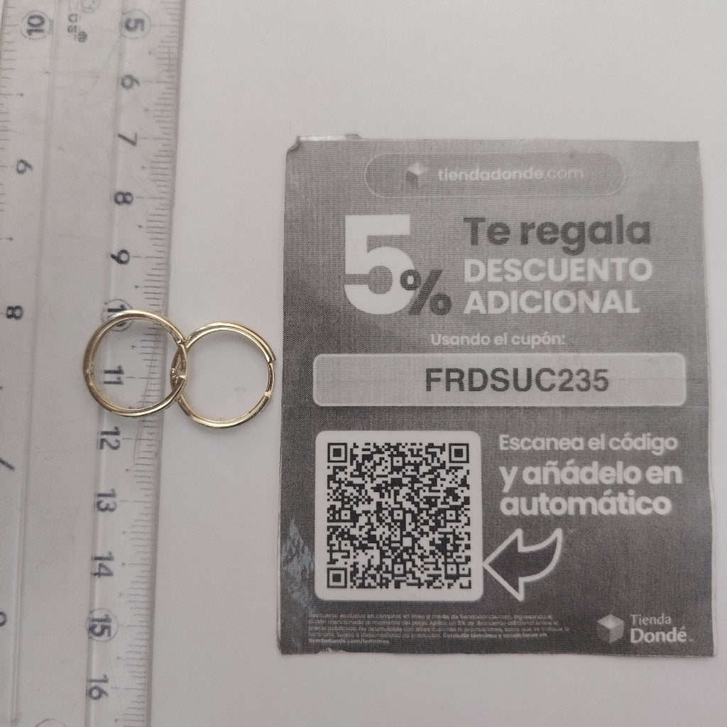 ARETES ARRACADAS C CIRCONIAS 14K 2 GR (NUEVO)