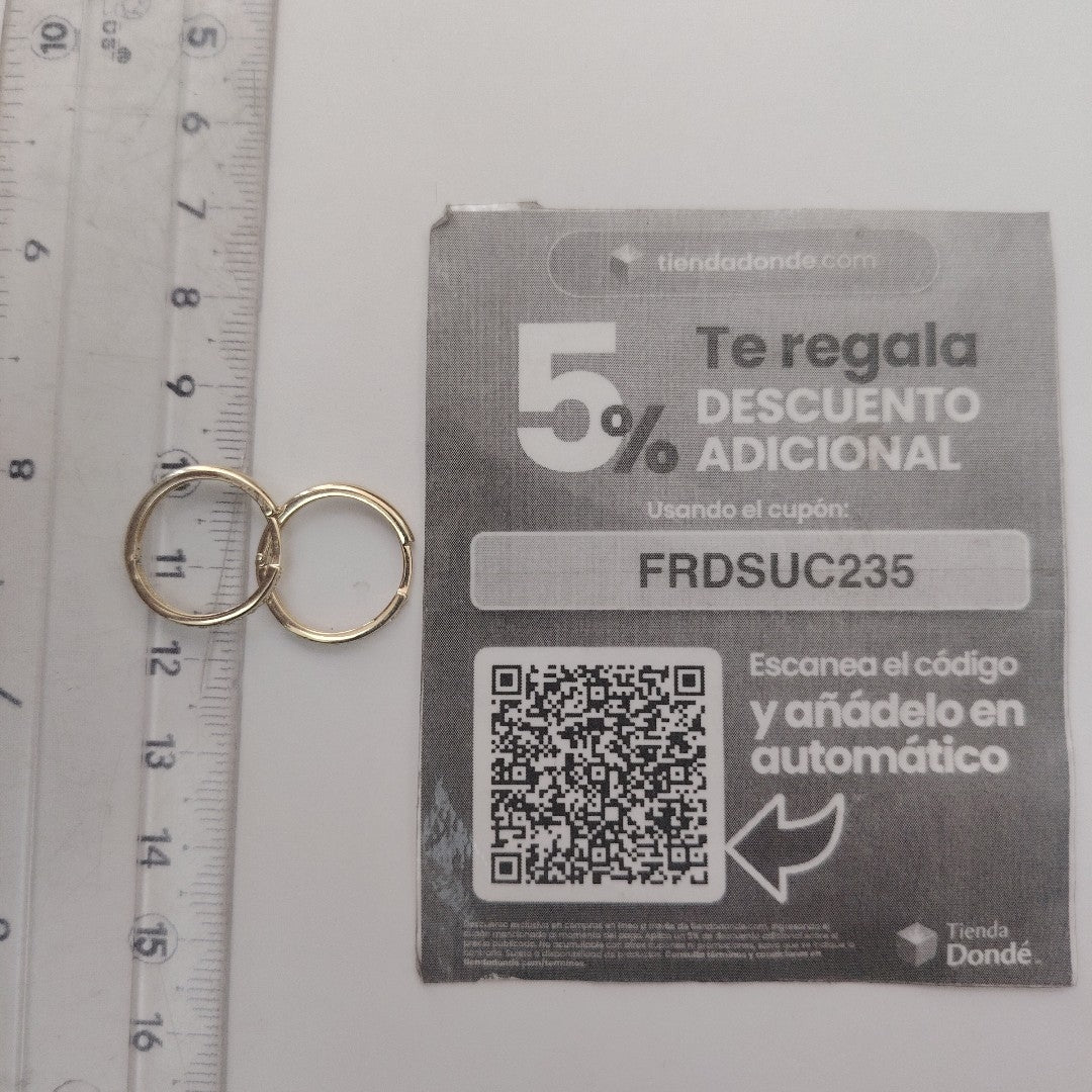 ARETES ARRACADAS C CIRCONIAS 14K 2 GR (NUEVO)