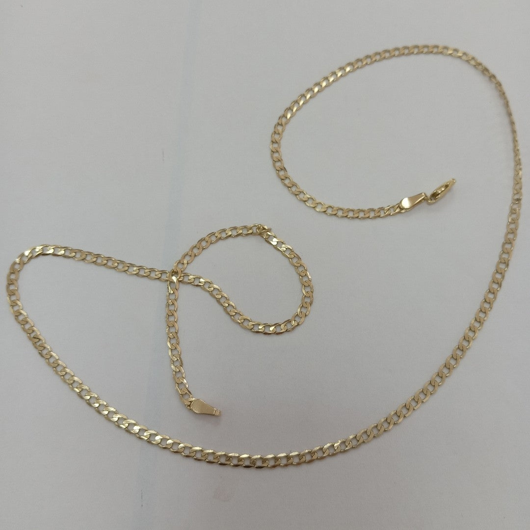 CADENA TEJIDO BARBADA 14K 60 CM 8.9 GR (NUEVO)