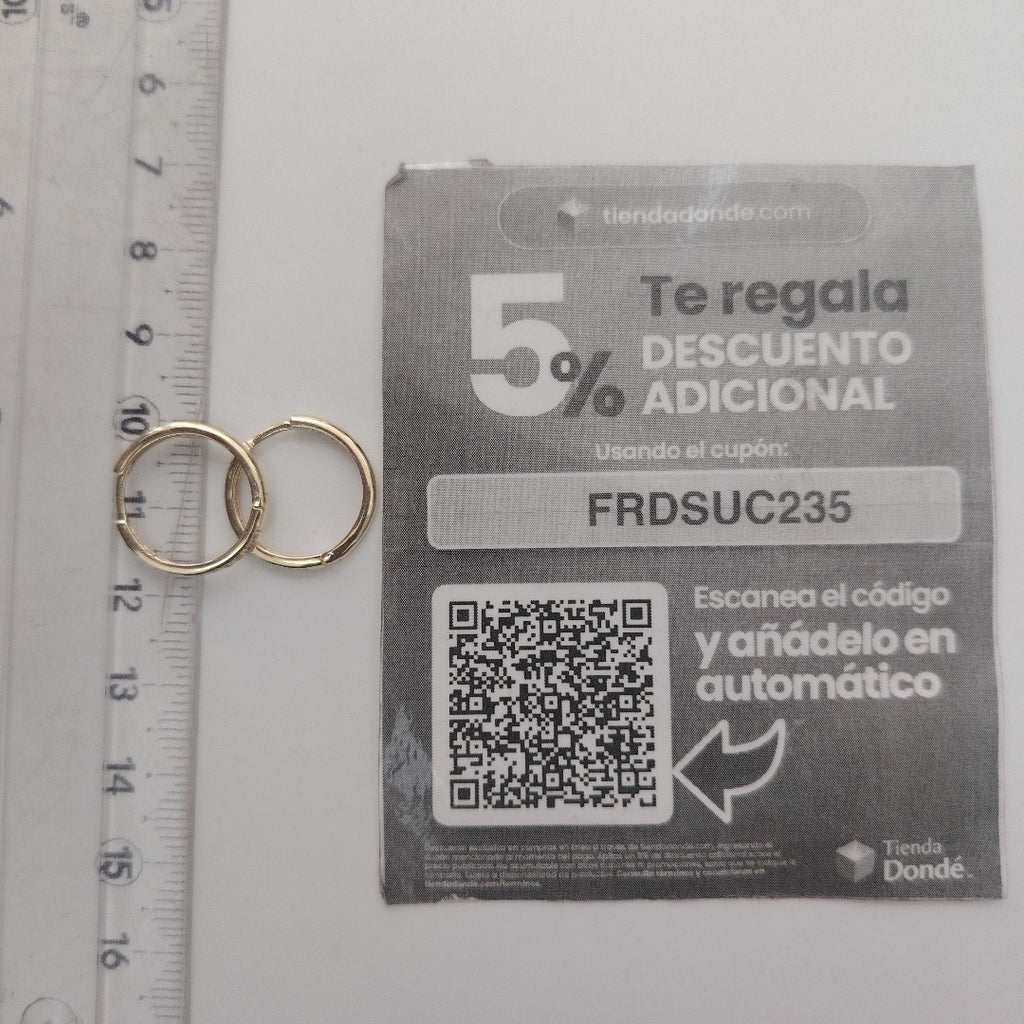 ARETES ARRACADAS C CIRCONIAS 14K 2.1 GR (NUEVO)