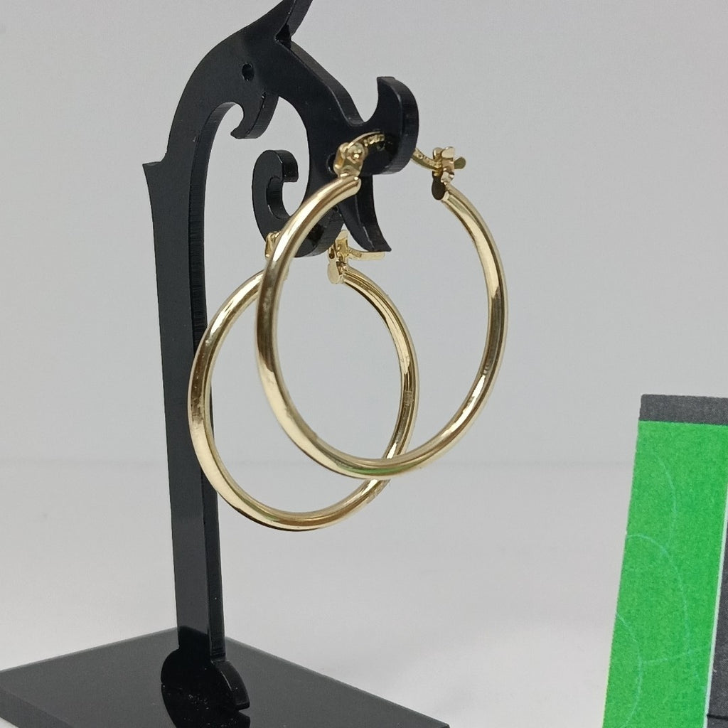 ARETES TEJIDO ARRACADAS LISAS 14K 1.5 GR (NUEVO)