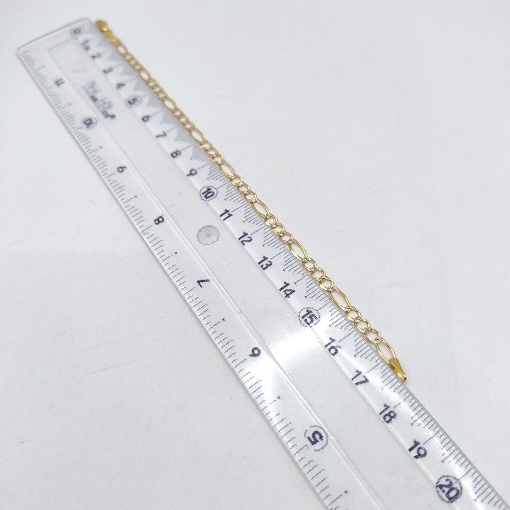 PULSERA 3X1 DIAMANTADA 14K 18 CM 2.5 GR (NUEVO)