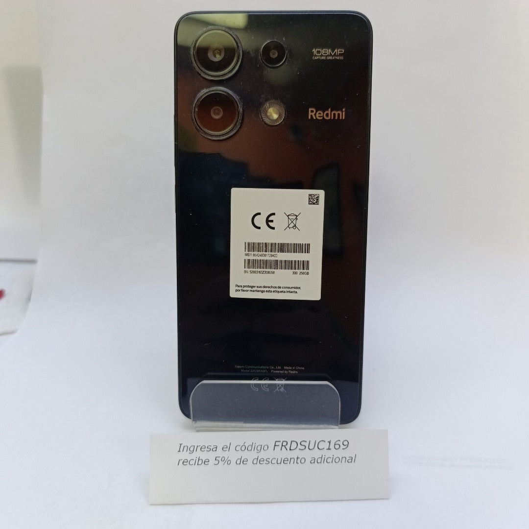 CELULAR XIAOMI REDMI NOTE 13 23129RA5FL (2024) 256 GB 8 GB RAM (SEMINUEVO)