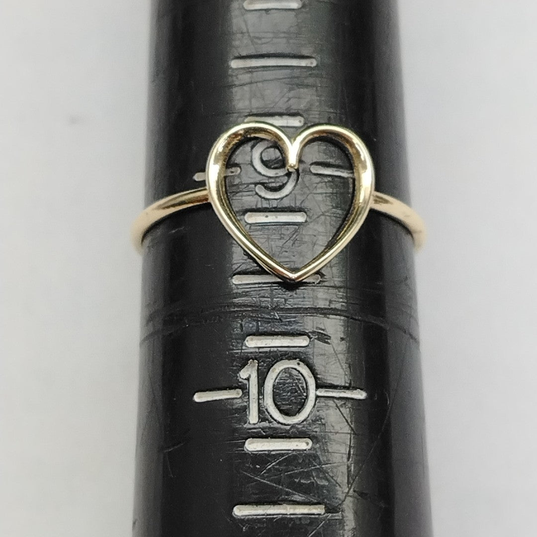 ANILLOS ANILLITO FIG CORAZON 10K TALLA 9 0.9 GR (NUEVO)