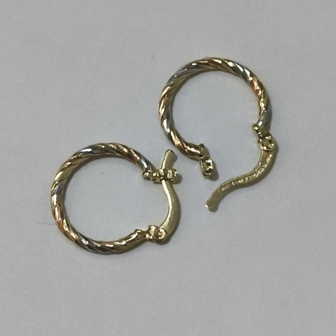 ARETES ARRACADAS COMBINADAS 14K 2.1 GR (NUEVO)