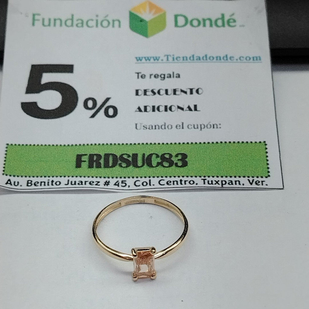 ANILLOS TEJIDO ANILLITO C PIEDRA DE COLOR 14K 8 1.2 GR (NUEVO)