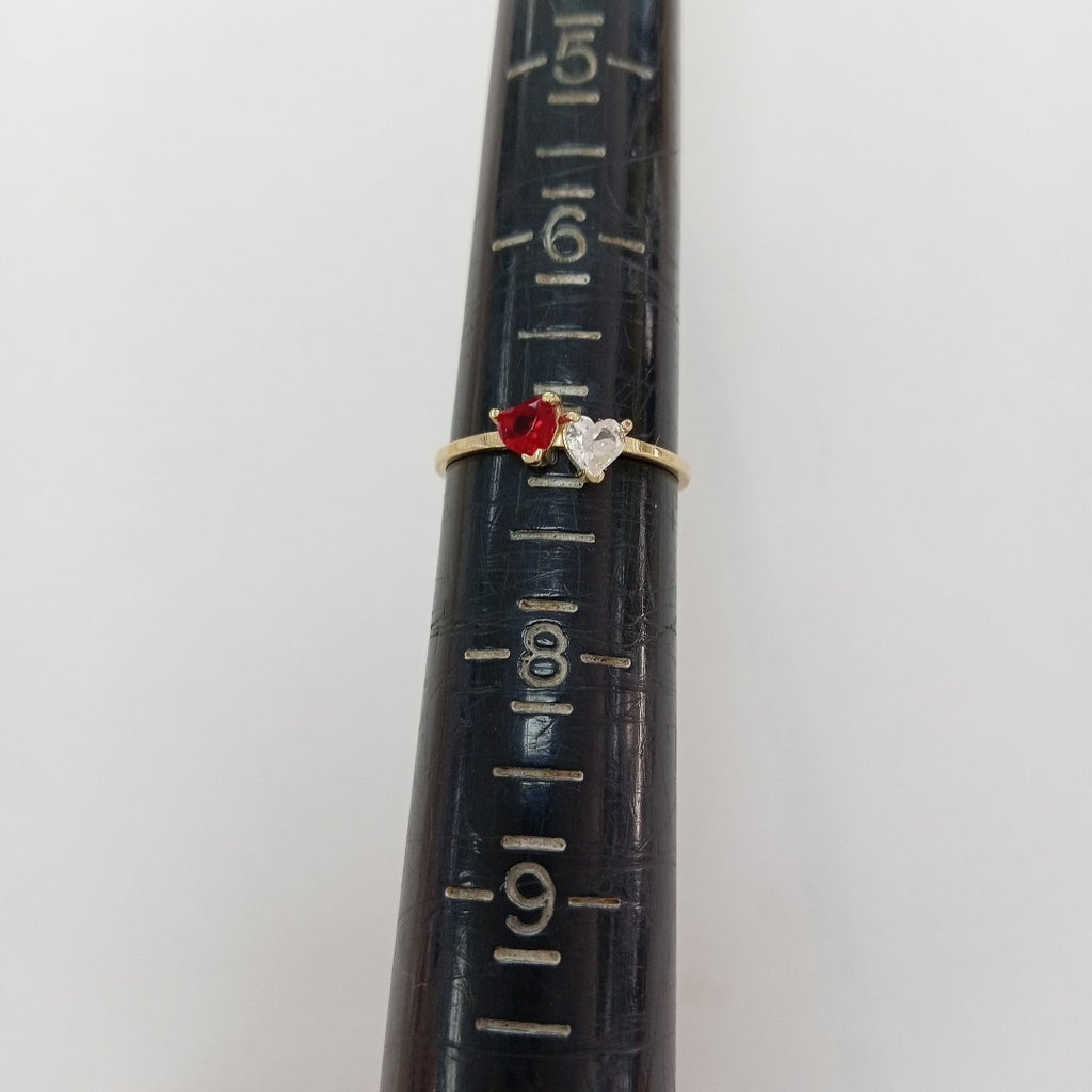 ANILLOS CON CIRCONIA T PIEDRA DE COLOR 14K TALLA 7 1 GR (NUEVO)