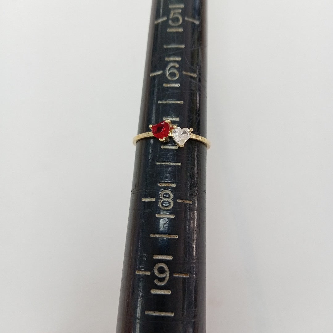 ANILLOS CON CIRCONIA T PIEDRA DE COLOR 14K TALLA 7 1 GR (NUEVO)