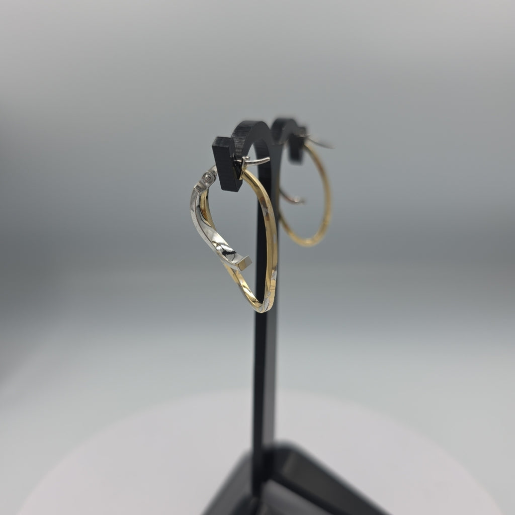 ARRACADAS PAR ORO,ORO COMBINADO 14 K 1,70 GRMS (SEMINUEVO)