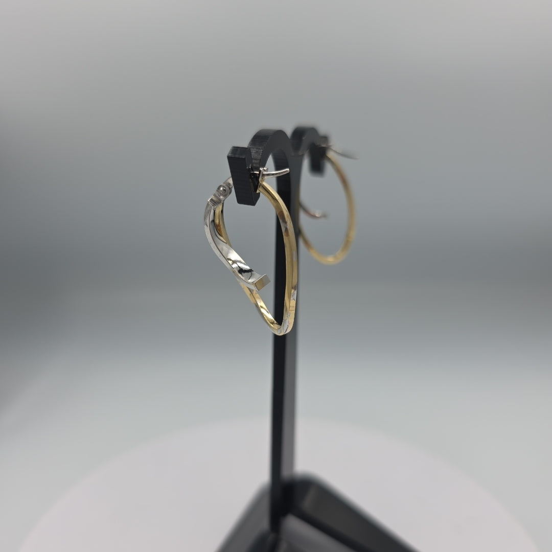 ARRACADAS PAR ORO,ORO COMBINADO 14 K 1,70 GRMS (SEMINUEVO)