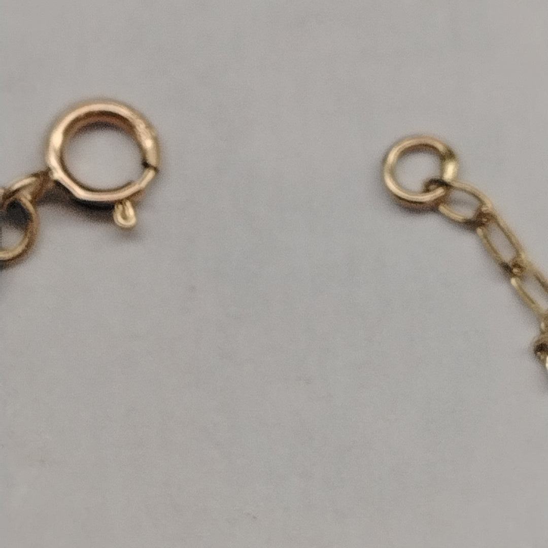 PULSERA ESPECIAL CON ESTRELLA Y CIRCONIAS 14K 18 CM 1.4 GR (NUEVO)