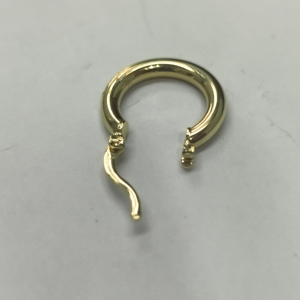 ARETES TEJIDO ARRACADAS LISAS 14K 1.7 GR (NUEVO)
