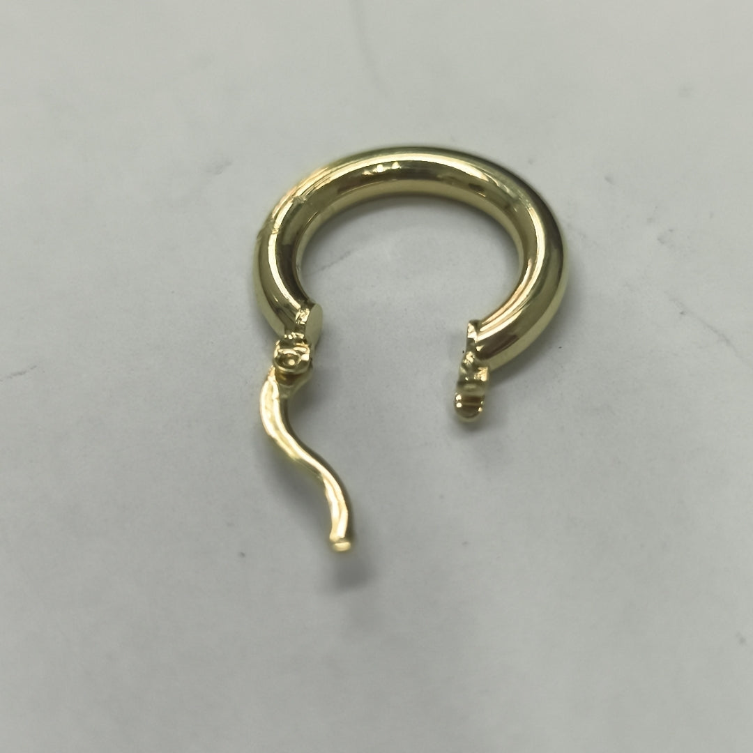 ARETES TEJIDO ARRACADAS LISAS 14K 1.7 GR (NUEVO)