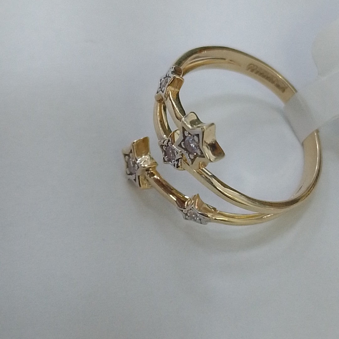 ANILLOS ANILLITO FIG ESTRELLA CON CIRCNIAS 10K TALLA 8 2.6 GR (NUEVO)