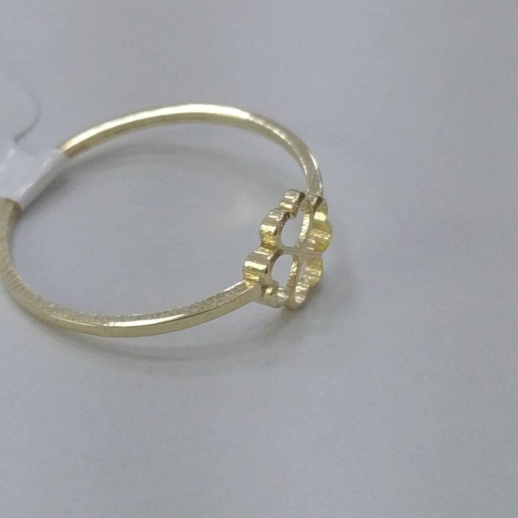 ANILLOS ANILLITO FIG TREBOL 10K TALLA 9 0.8 GR (NUEVO)