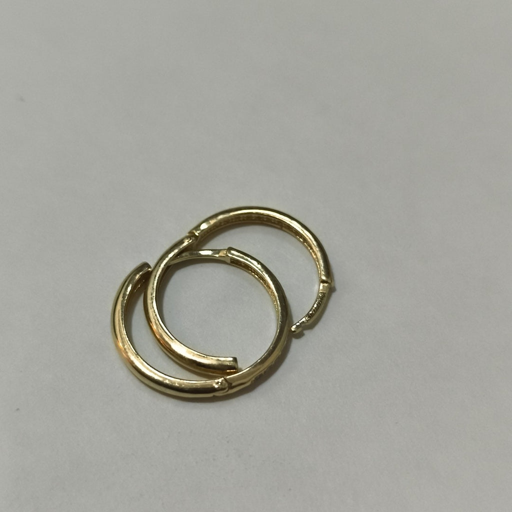 ARETES ARRACADAS C CIRCONIAS 14K 2 GR (NUEVO)