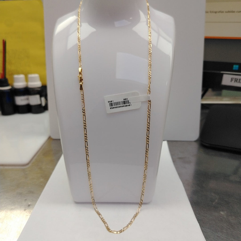 CADENA 3X1 DIAMANTADA 14K 55 CM 5 GR (NUEVO)