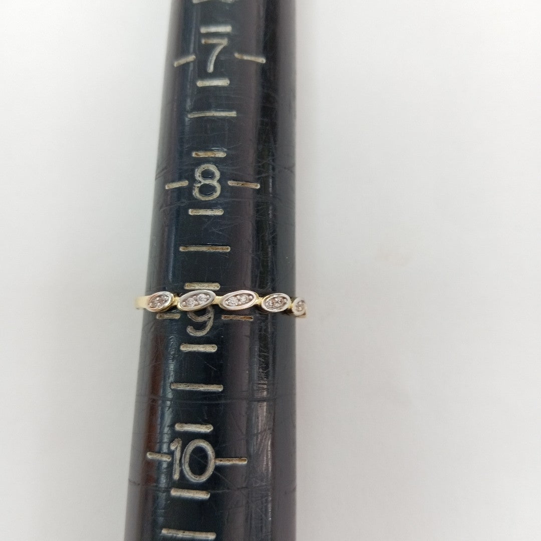ANILLO ANILLITO FIG C CIRCONIAS 14K 9 TALLA 1.2 GR (NUEVO)