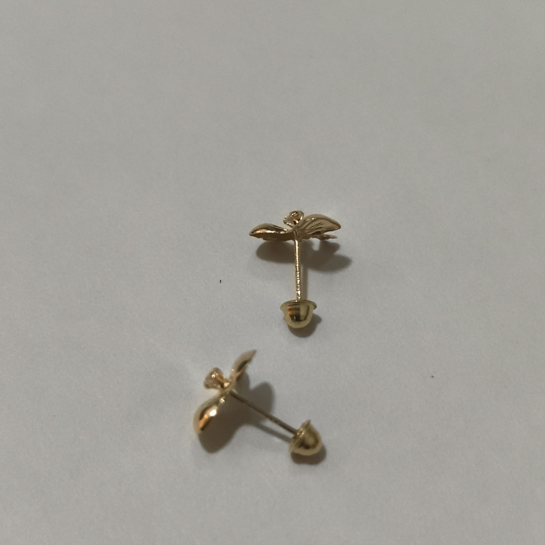 BROQUELES BROQUEL FIG MOÑO C CIRCONIA 14K 0.2441 GR (NUEVO)