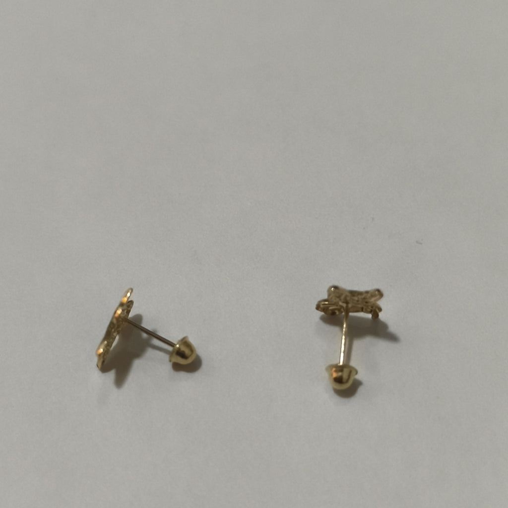 BROQUELES BROQUEL FIG COLIBRI ESMALTE VERDE 14K 0.2138 GR (NUEVO)