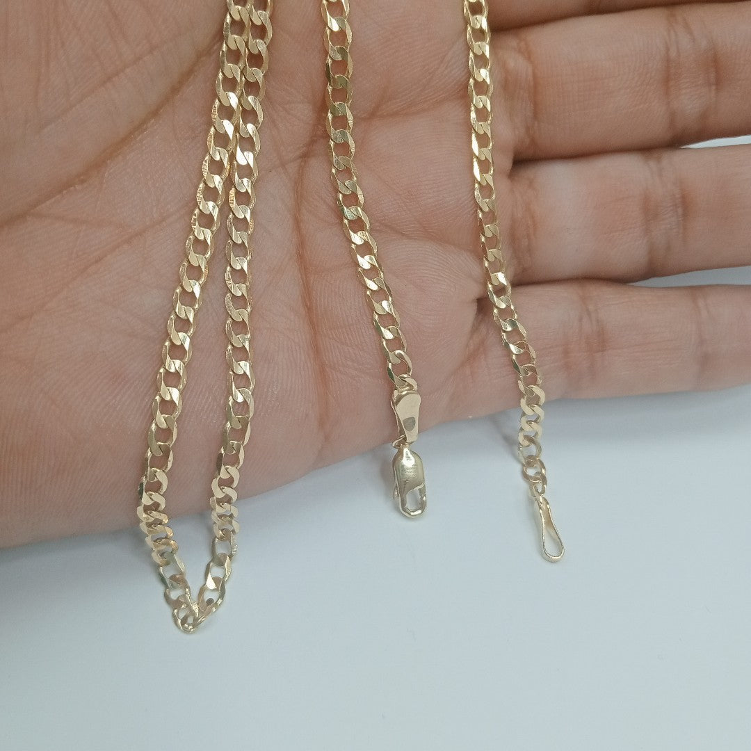 CADENA TEJIDO BARBADA 14K 55 CM 8.2 GR (NUEVO)